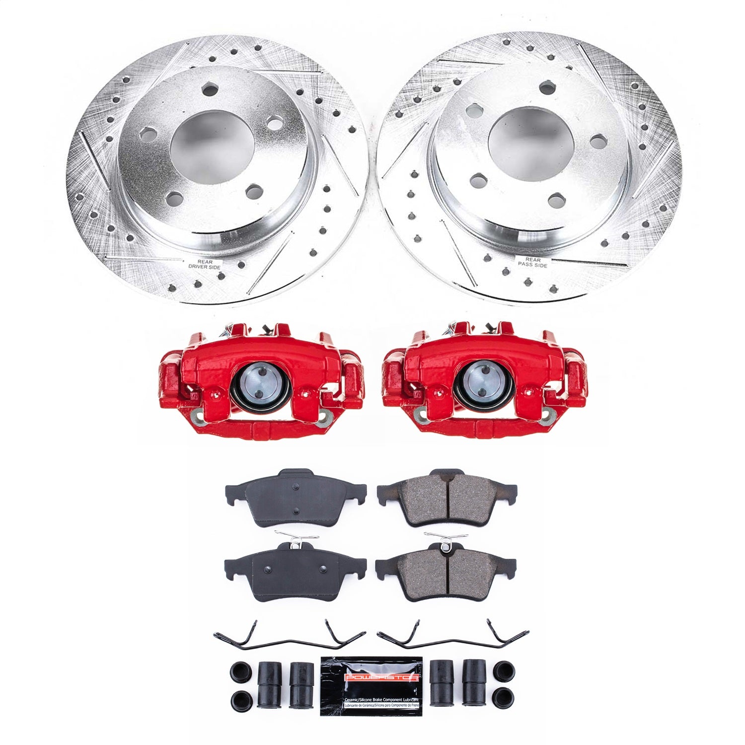 PowerStop Rear Z23 Evolution Kit w/ Calipers | Mazda 3 (2006–2009) (KC123)