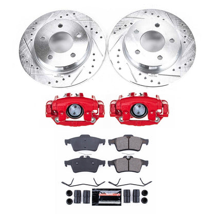 PowerStop Rear Z23 Evolution Kit w/ Calipers | Mazda 3 (2006–2009) (KC123)