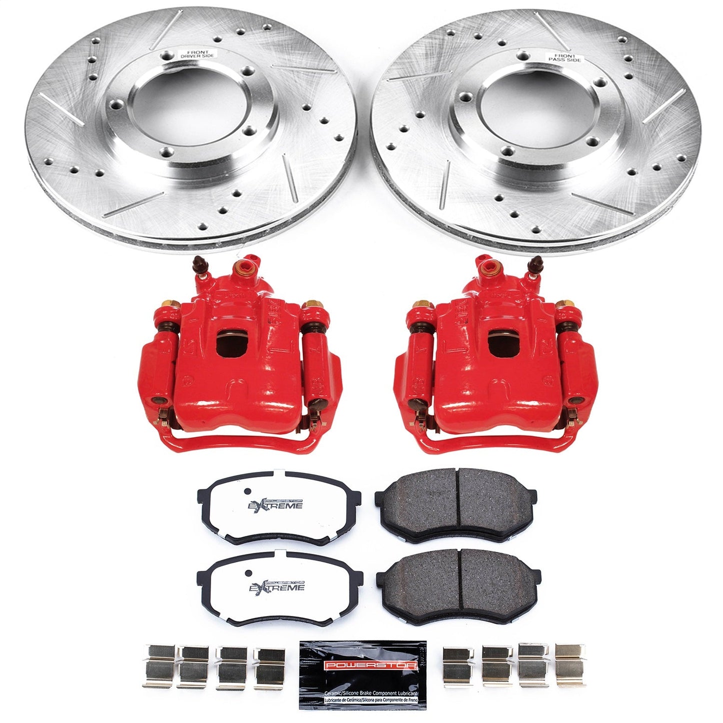 PowerStop Front Z36 Truck & Tow Brake Kit w/ Calipers | Toyota Tacoma 1995–2004 (KC1232-36)
