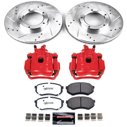 PowerStop Front Z36 Truck & Tow Brake Kit w/ Calipers | Toyota Tacoma 1995–2004 (KC1232-36)