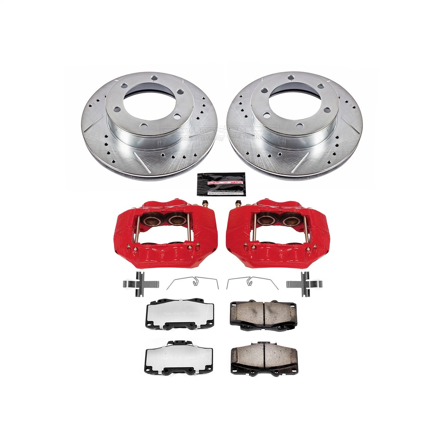 PowerStop Front Z36 Truck & Tow Brake Kit w/Calipers | Toyota Tacoma 1995–2004 (KC1233A-36)