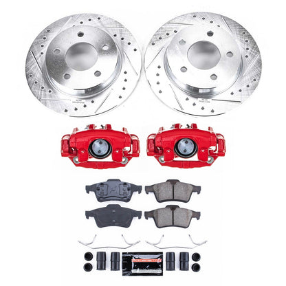 PowerStop Rear Z23 Evolution Kit w/ Calipers | Mazda 3 (2004–2005) (KC124)