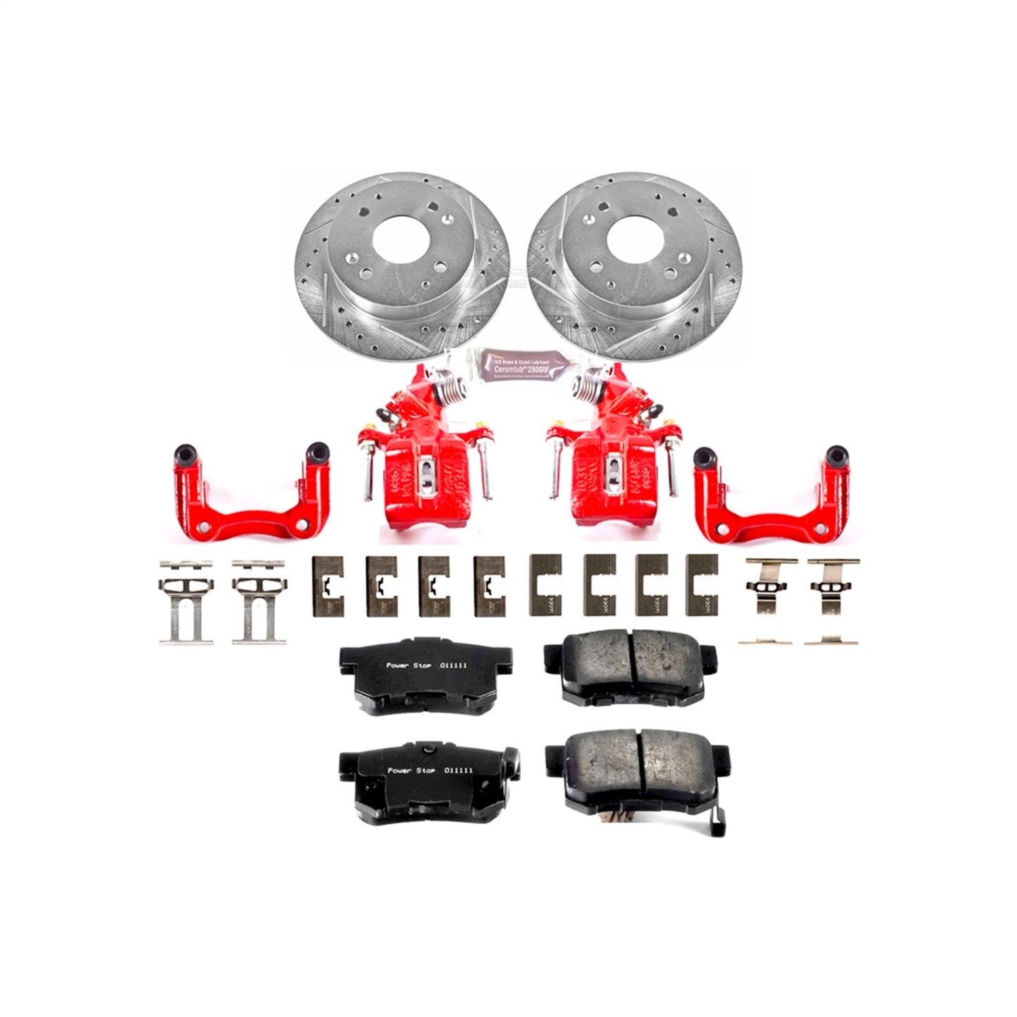 PowerStop Rear Z23 Evolution Sport Brake Kit w/Calipers | Honda Accord (1998–2002) (KC1244)