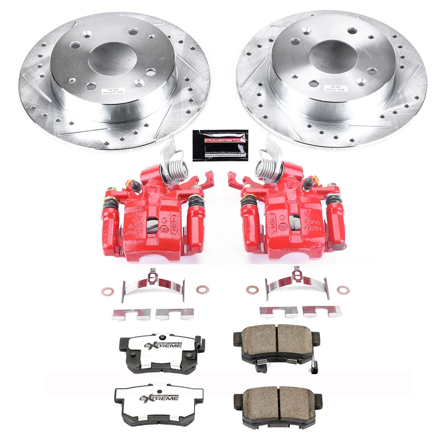 PowerStop Rear Z26 Street Warrior Brake Kit w/ Calipers | Honda Accord 1998–2002 (KC1244B-26)