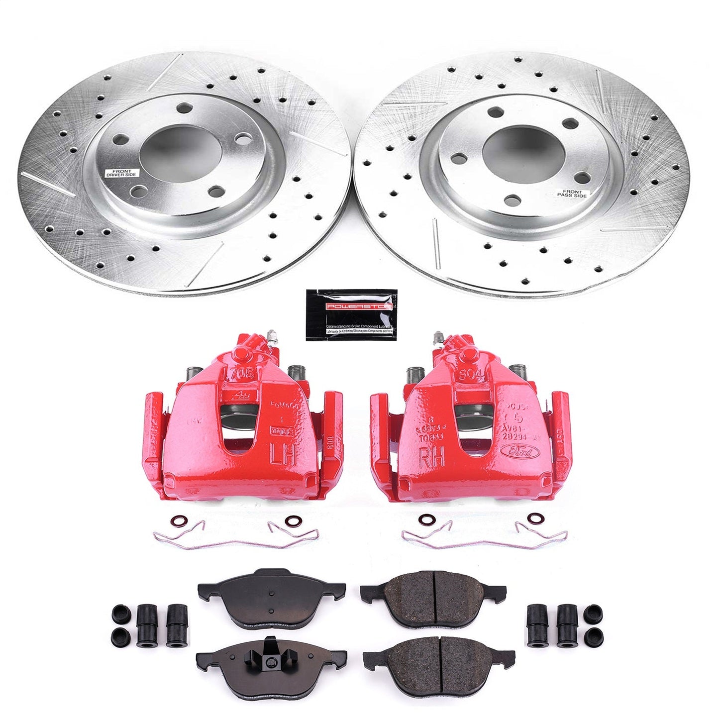 PowerStop Front Z23 Evolution Sport Brake Kit w/ Calipers | Mazda 3 (2009–2010) (KC125A)