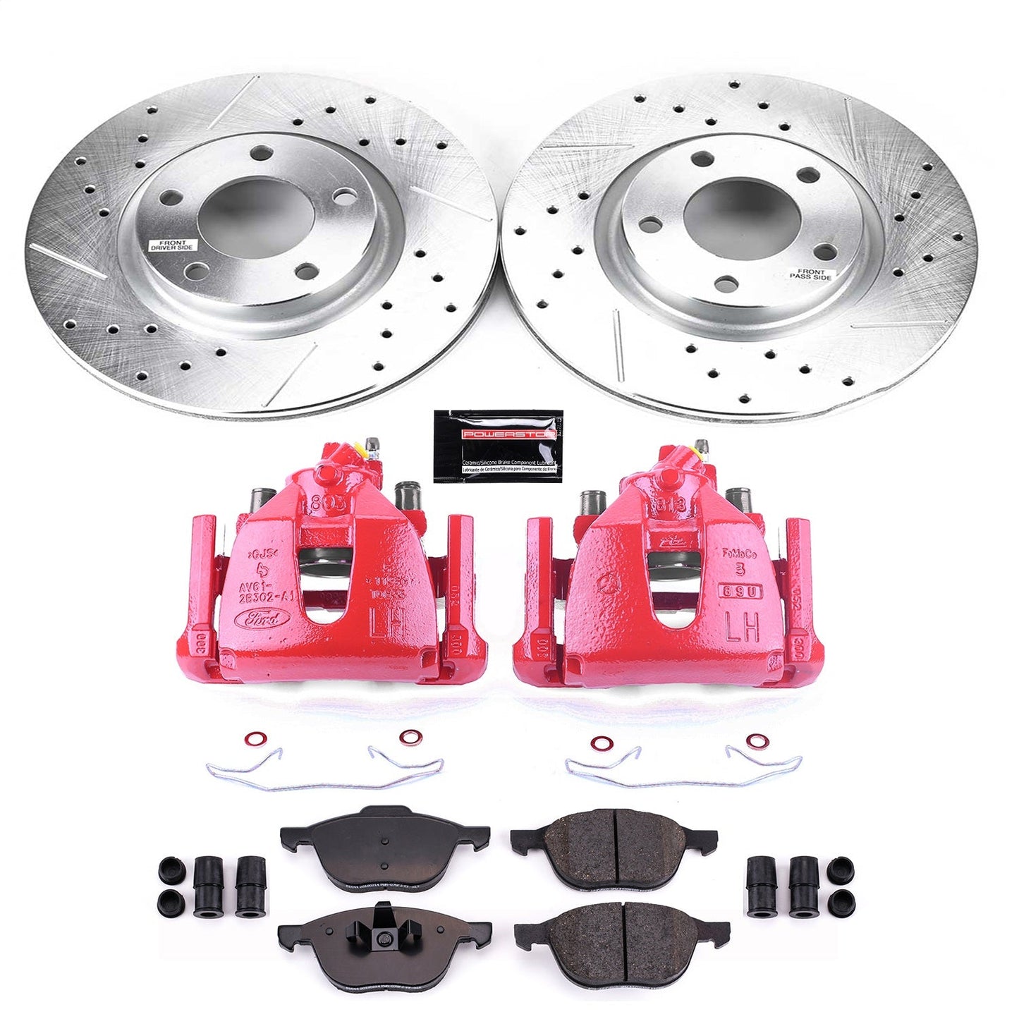 PowerStop Front Z23 Evolution Sport Brake Kit w/Calipers | Mazda 3 (2008) (KC125C)