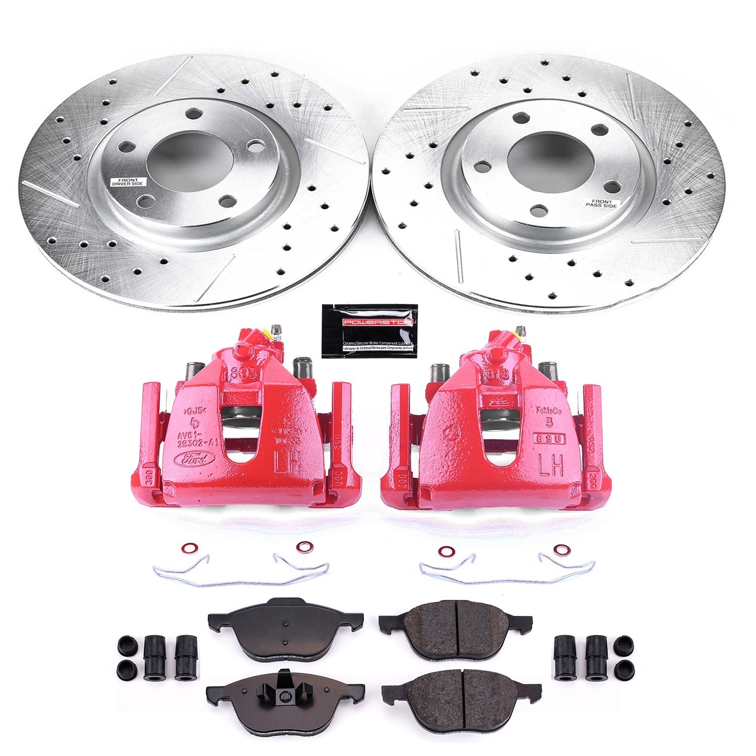 PowerStop Front Z23 Evolution Sport Brake Kit w/Calipers | Mazda 3 (2008) (KC125C)