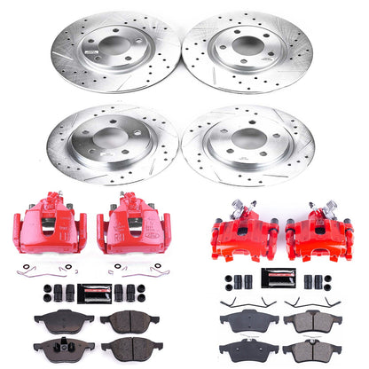 PowerStop Front & Rear Z23 Evolution Sport Brake Kit w/ Calipers | Mazda 3 (2009–2010) (KC126A)