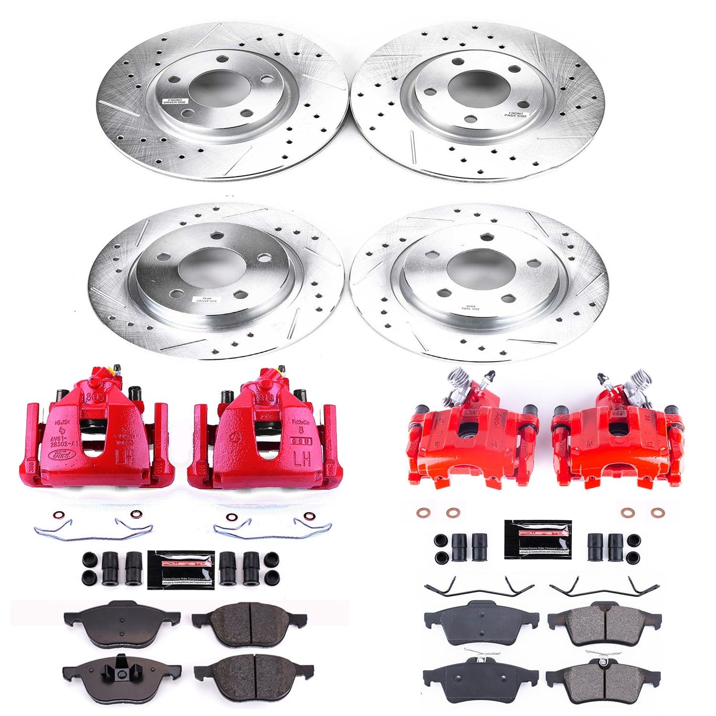 PowerStop Front & Rear Z23 Evolution Sport Brake Kit w/Calipers | Mazda 3 (2008) (KC126C)