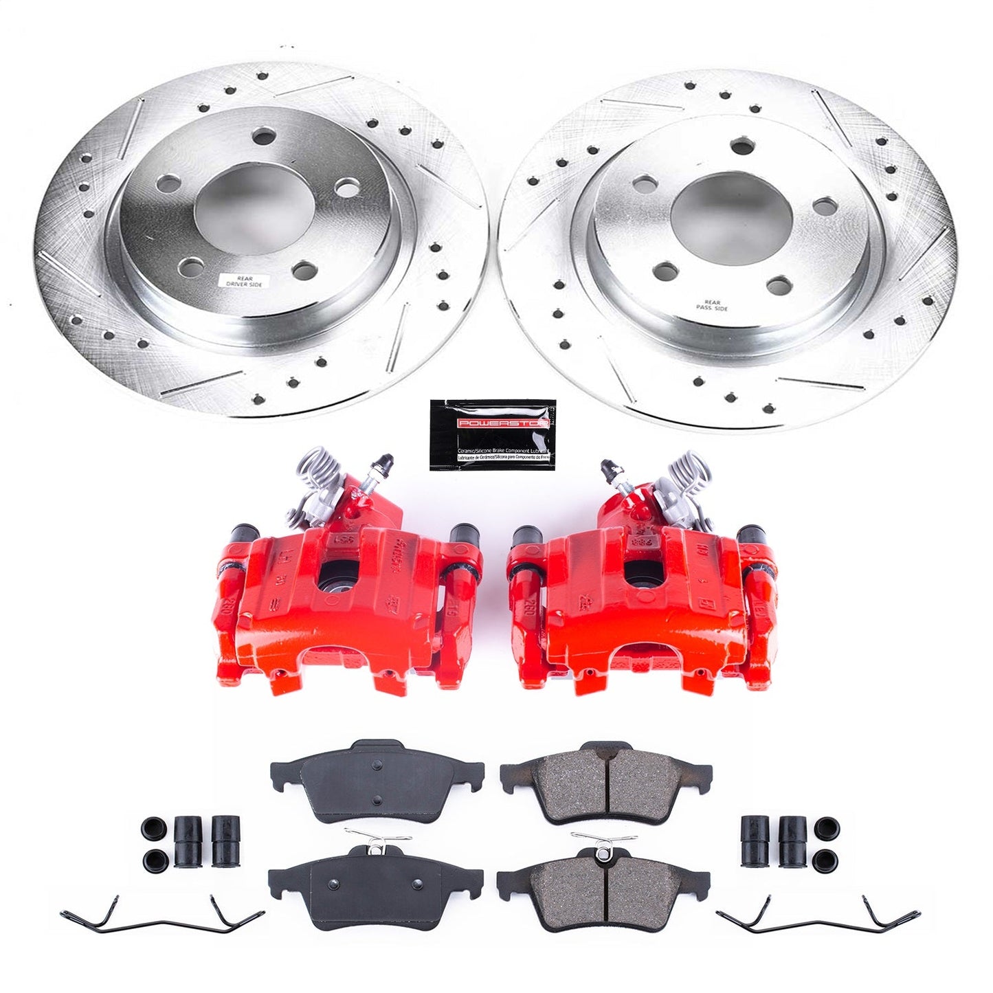 PowerStop Rear Z23 Evolution Sport Brake Kit w/ Calipers | Mazda 3 (2004–2013) (KC129)