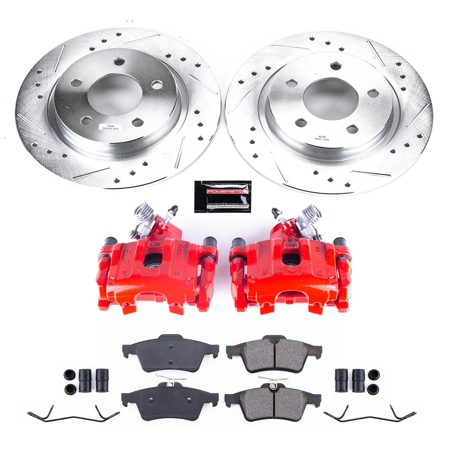 PowerStop Rear Z23 Evolution Sport Brake Kit w/ Calipers | Mazda 3 (2004–2013) (KC129)