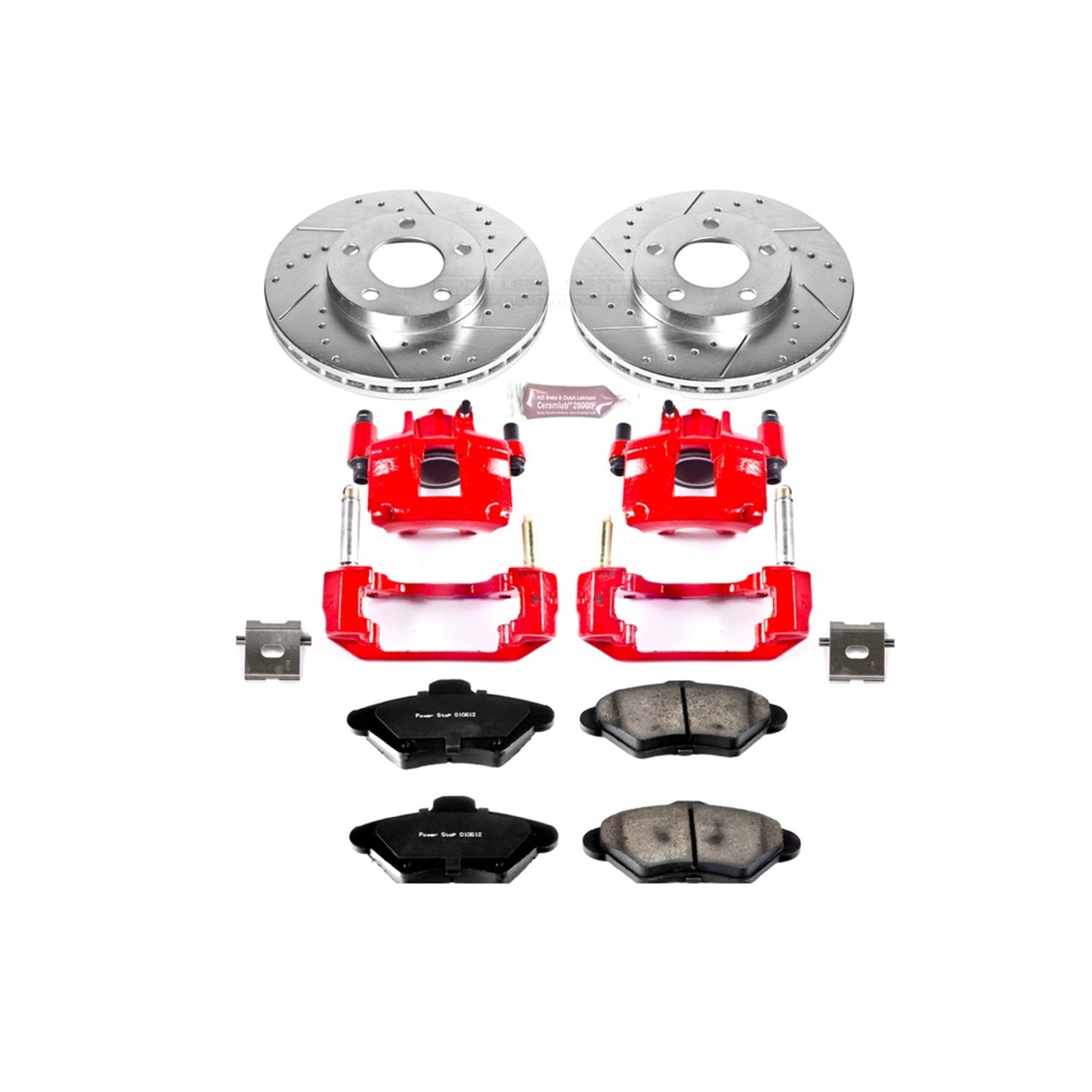 PowerStop Front Z23 Evolution Sport Brake Kit w/ Calipers | Ford Mustang (1994–1998) (KC1299)