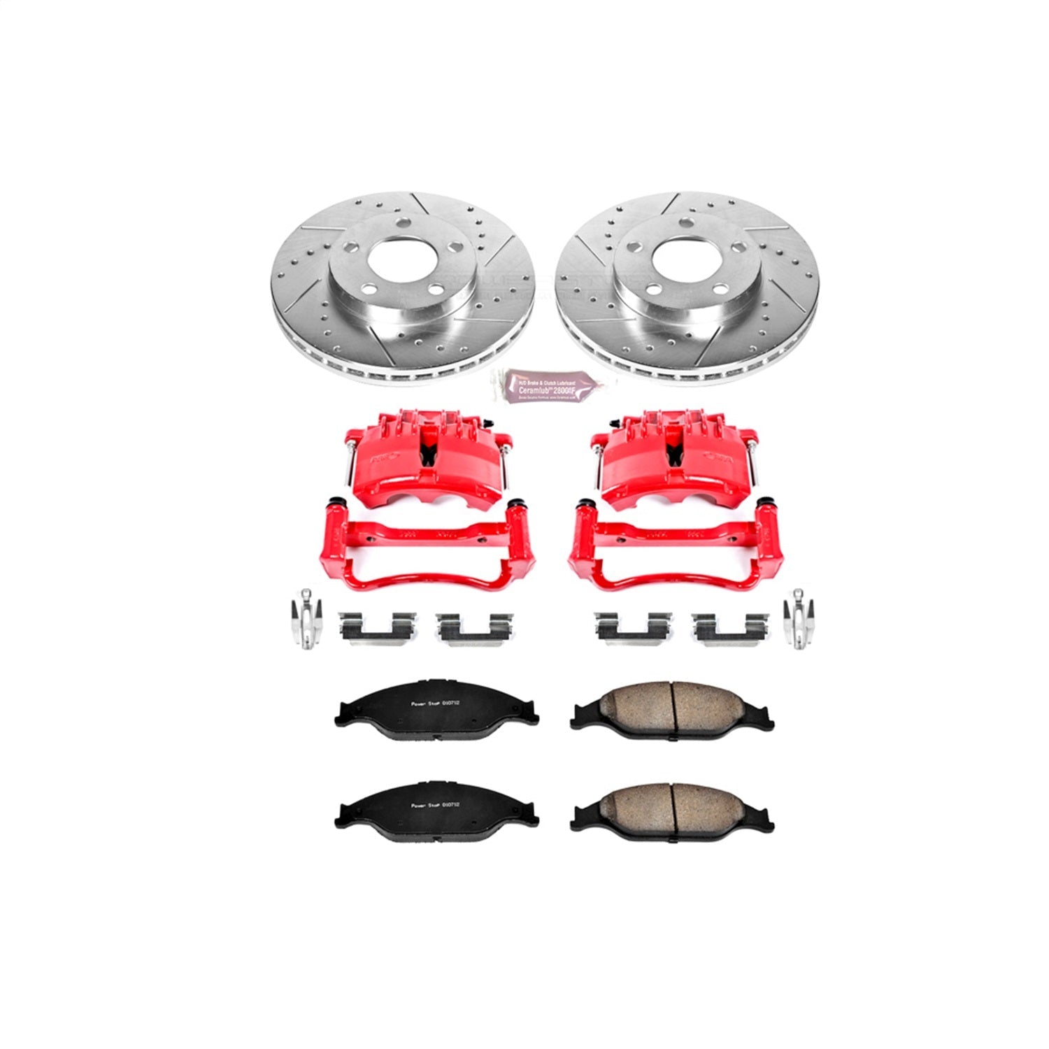 PowerStop Front Z23 Evolution Sport Brake Kit w/ Calipers | Ford Mustang (2003–2004) (KC1301A)