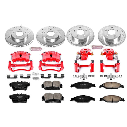 PowerStop Front & Rear Z23 Evolution Sport Brake Kit w/ Calipers | Ford Mustang (1999–2002) (KC1302)