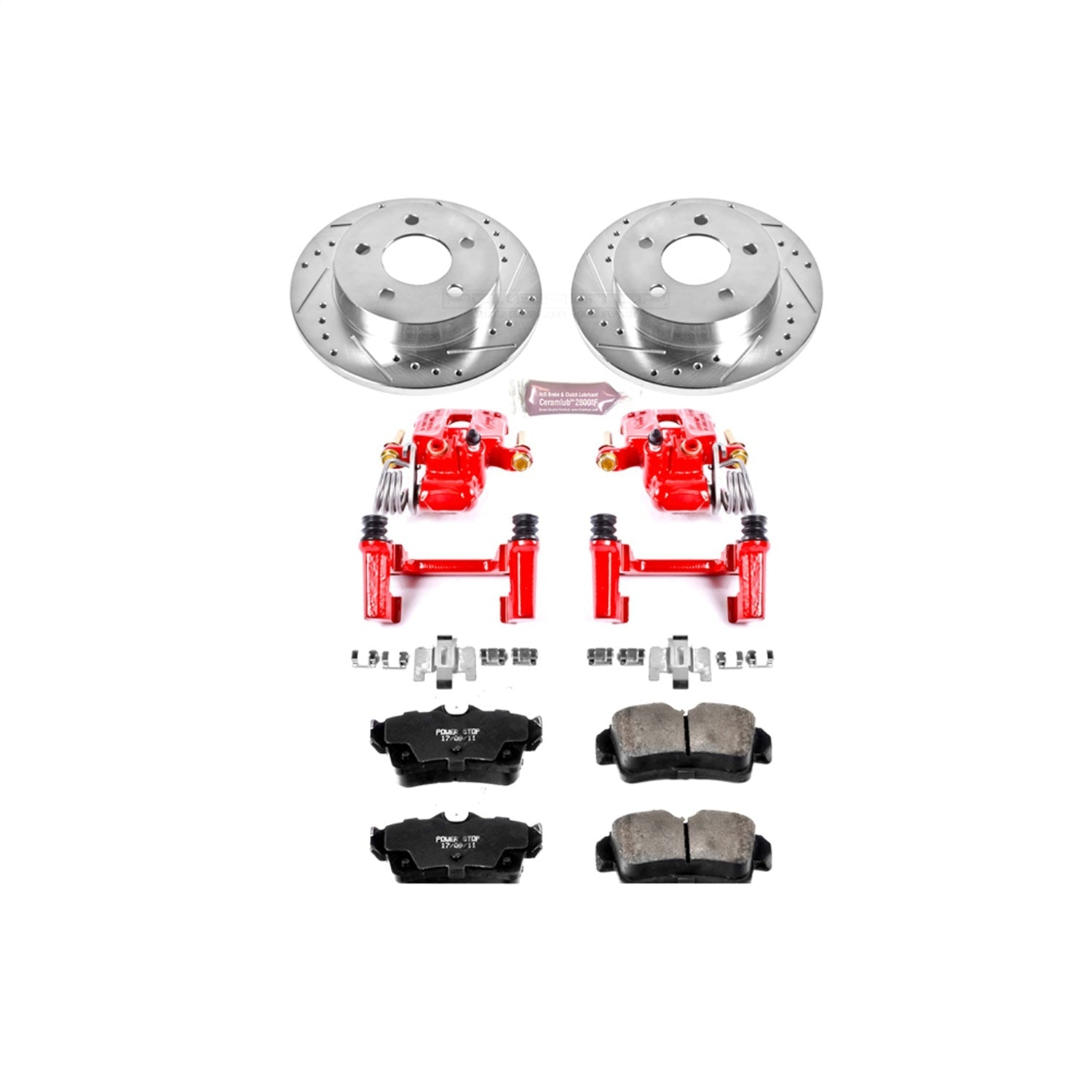 PowerStop Rear Z23 Evolution Sport Brake Kit w/ Calipers | Ford Mustang 1994–2004 (KC1303)