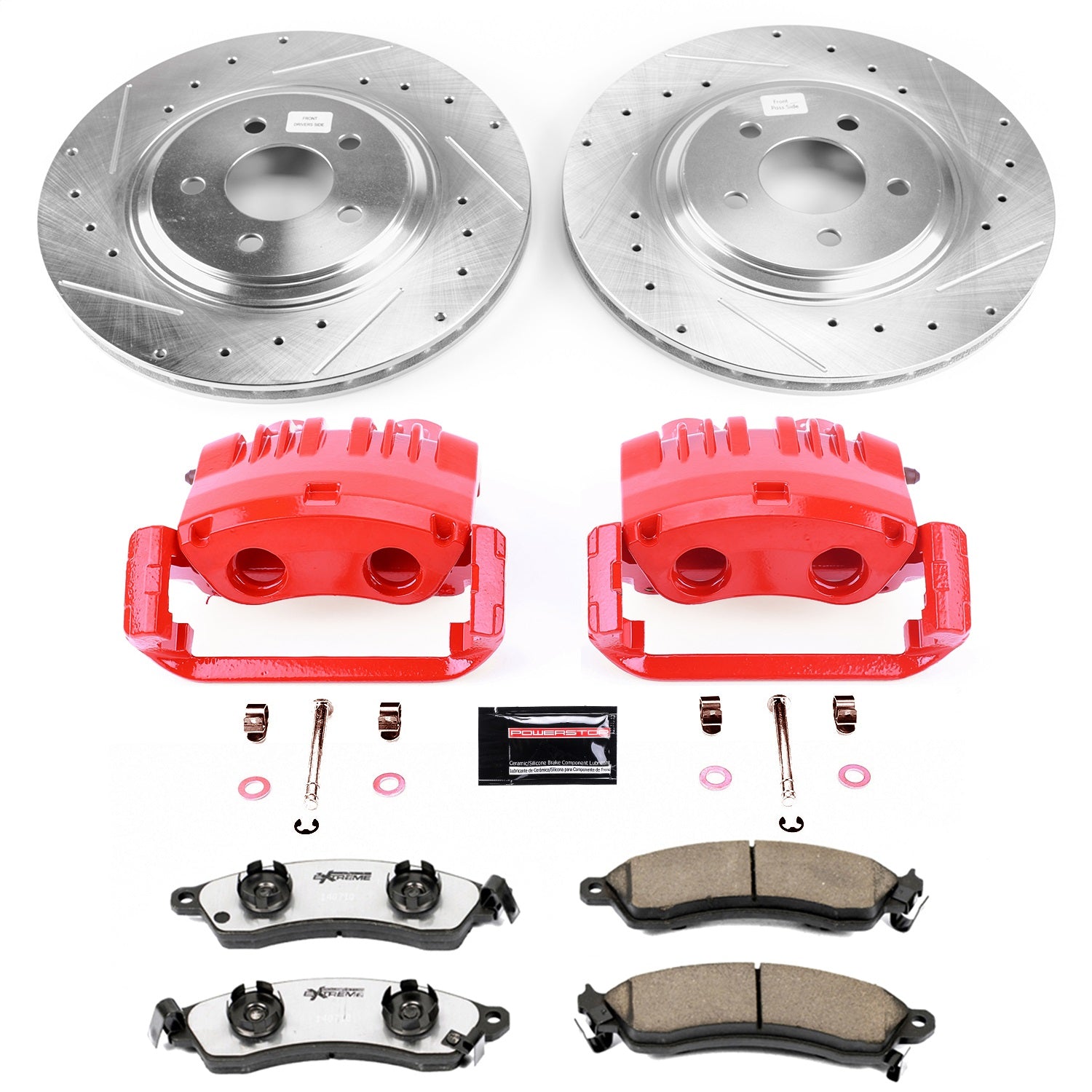 PowerStop Front Z26 Street Warrior Brake Kit w/ Calipers | Ford Mustang (1999) (KC1304C-26)