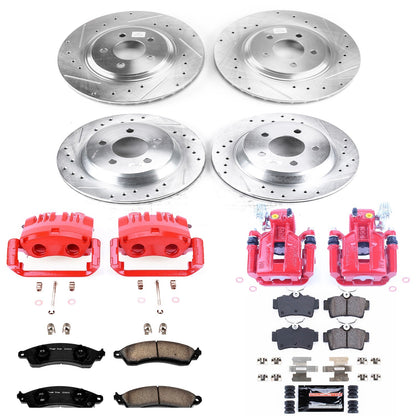 PowerStop Front & Rear Z23 Evolution Sport Brake Kit w/ Calipers | Ford Mustang (1999) (KC1305C)