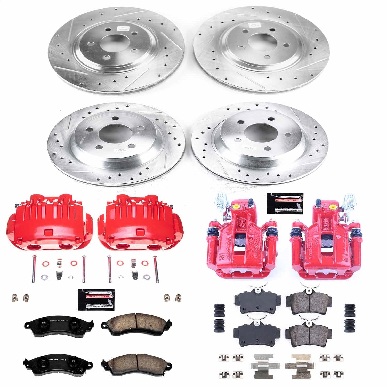 PowerStop Front & Rear Z23 Evolution Sport Brake Kit w/ Calipers | Ford Mustang (1994–1998) (KC1305D)