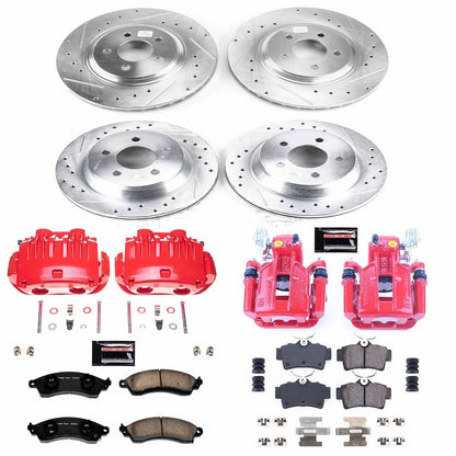 PowerStop Front & Rear Z23 Evolution Sport Brake Kit w/ Calipers | Ford Mustang (1994–1998) (KC1305D)