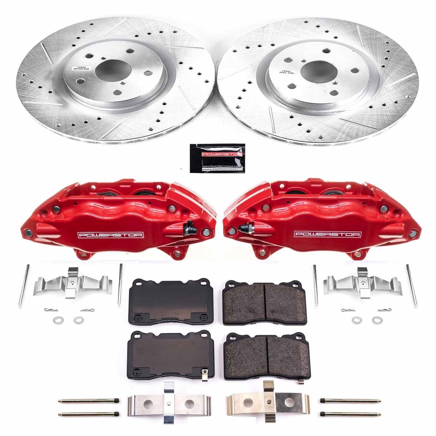 PowerStop Front Z23 Evolution Sport Brake Kit w/ Calipers | Subaru Impreza (2005–2014) (KC131)
