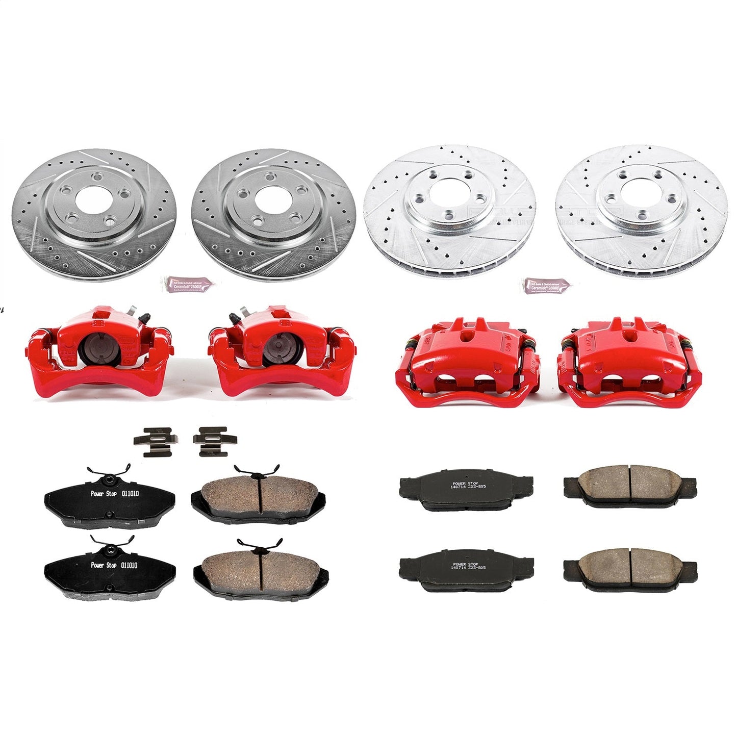 PowerStop Front & Rear Z23 Evolution Sport Brake Kit w/ Calipers | Ford Thunderbird (2002–2005) (KC1352)