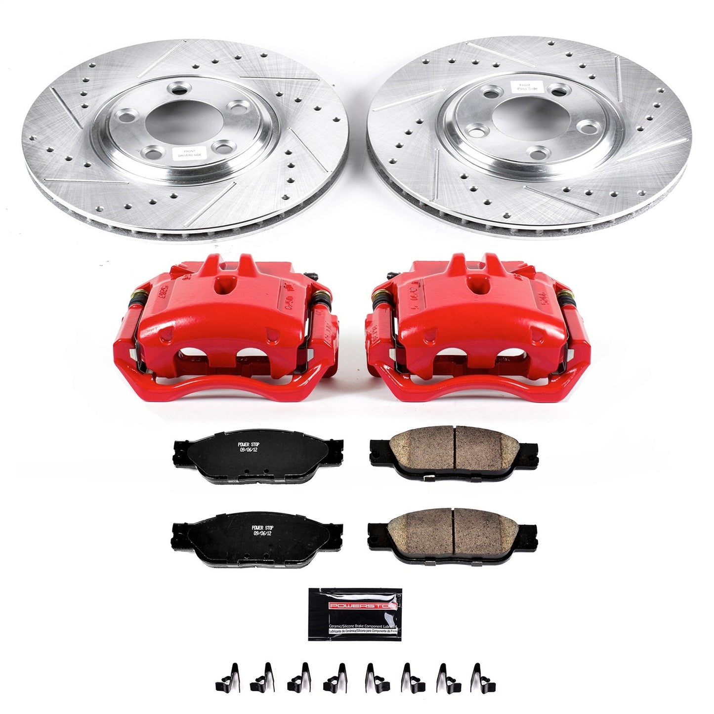 PowerStop Front Z23 Evolution Sport Brake Kit w/ Calipers | Jaguar S-Type (2003–2004) (KC1353)