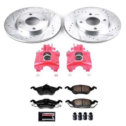 PowerStop Front Z23 Evolution Sport Brake Kit w/ Calipers | Ford Focus (2000–2004) (KC1358)
