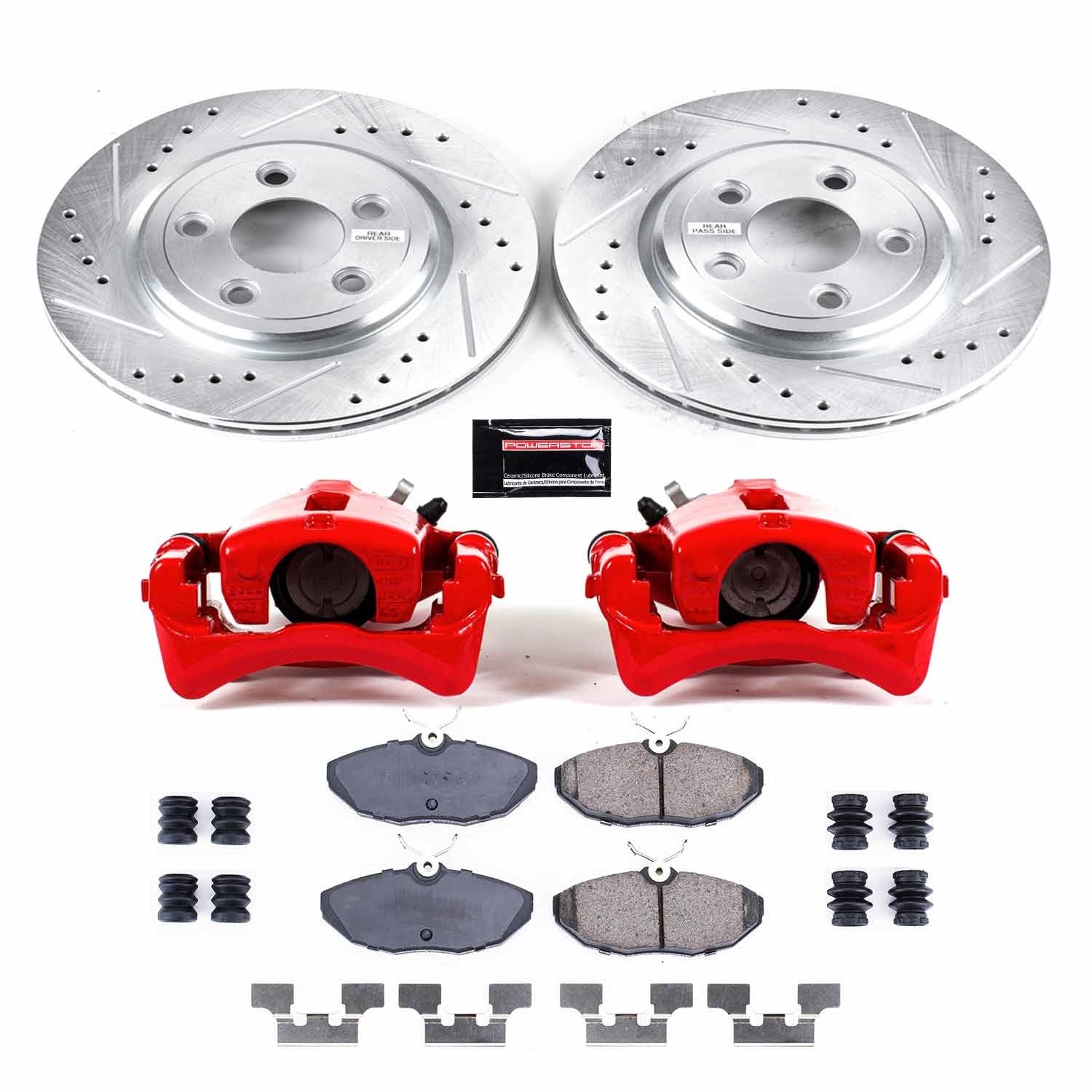 PowerStop Rear Z23 Evolution Sport Brake Kit w/Calipers | Lincoln LS (2000–2002) (KC1361)