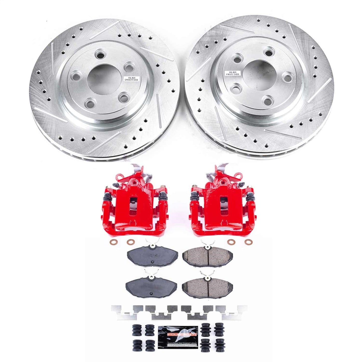PowerStop Rear Z23 Evolution Sport Brake Kit w/ Calipers | Lincoln LS (2003–2006) (KC1361A)