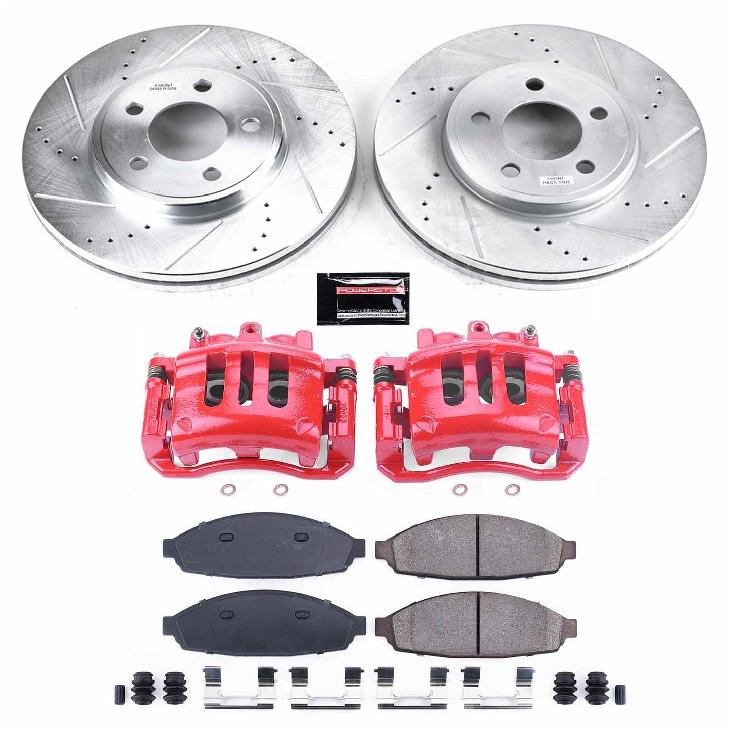 PowerStop Front Z23 Evolution Sport Brake Kit w/ Calipers | Ford Crown Victoria 2003–2011 (KC1364)