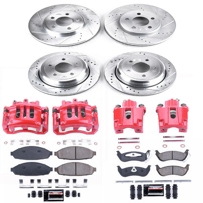 PowerStop Front & Rear Z23 Evolution Sport Brake Kit w/ Calipers | Ford Crown Victoria (2003–2011) (KC1365)