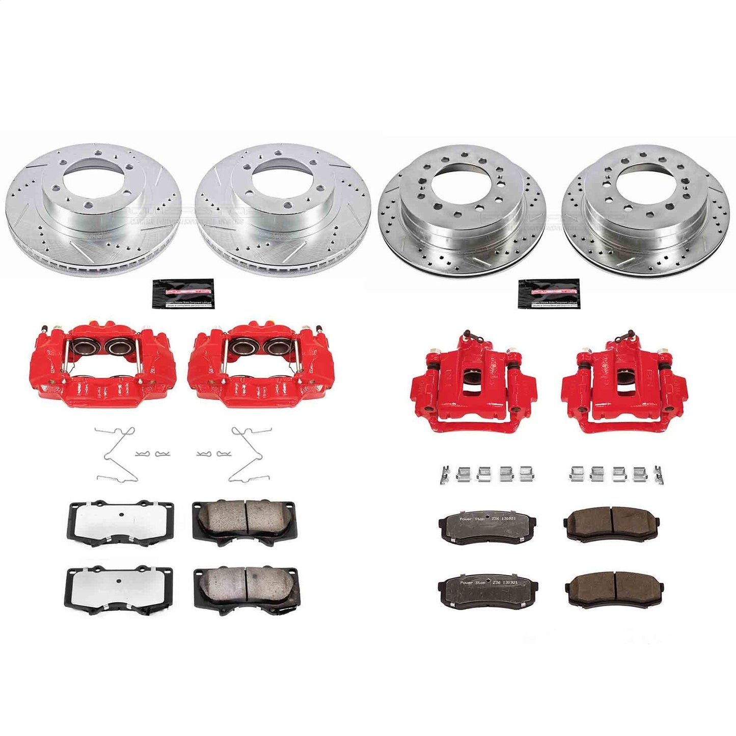 PowerStop Front and Rear Z36 Truck & Tow Kit w/ Calipers | Toyota 4Runner 2003–2009 (KC138-36)