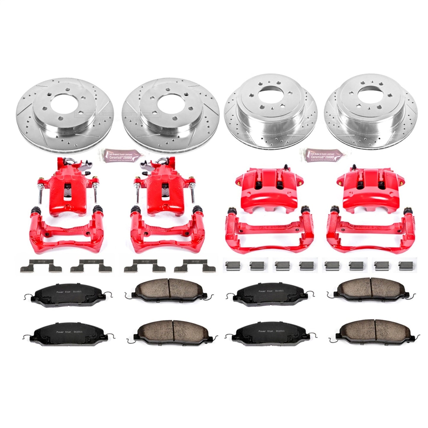 PowerStop Front & Rear Z23 Evolution Sport Brake Kit w/ Calipers | Ford Mustang (2005–2010) (KC1381)