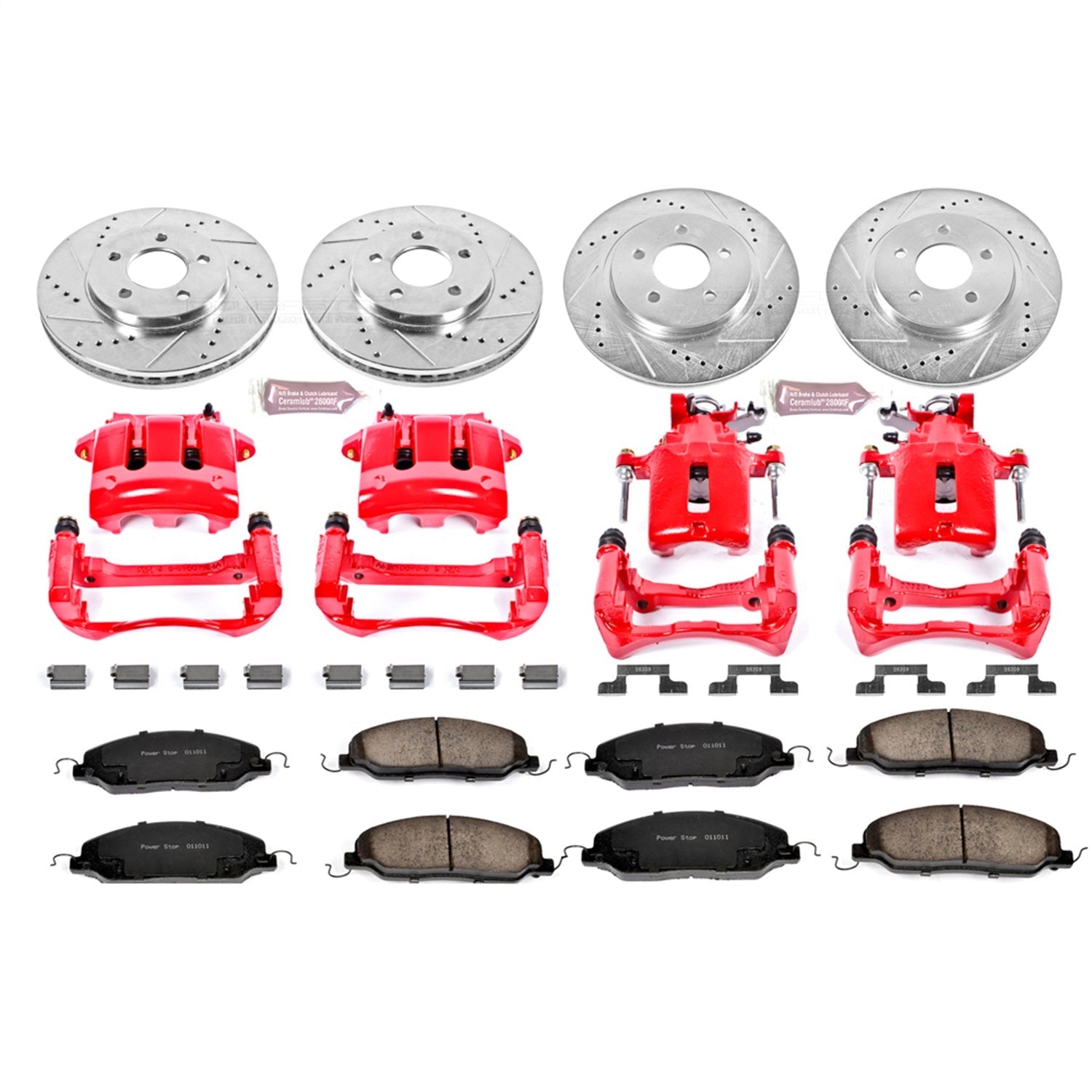 PowerStop Front & Rear Z23 Evolution Sport Brake Kit w/ Calipers | Ford Mustang (2005–2010) (KC1383)