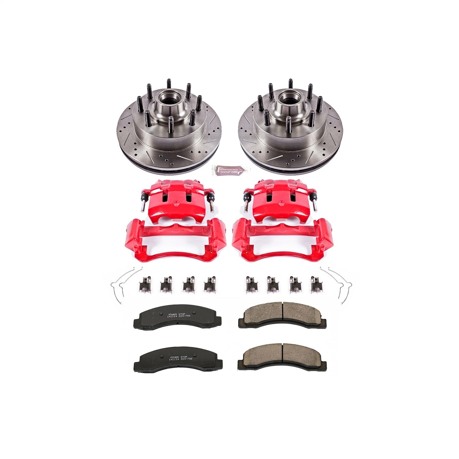 PowerStop Front Z23 Evolution Kit w/ Calipers | Ford Excursion (2003–2005) (KC1392)