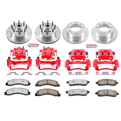 PowerStop Front and Rear Z36 Truck & Tow Kit w/ Calipers | Ford F-350 Super Duty (2003–2004) (KC1393-36)