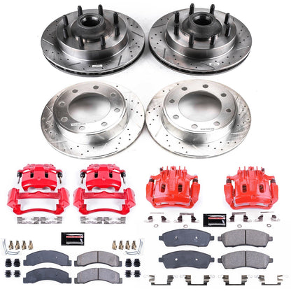 PowerStop Front & Rear Z23 Evolution Kit w/ Calipers | Ford Excursion (2003–2005) (KC1393)