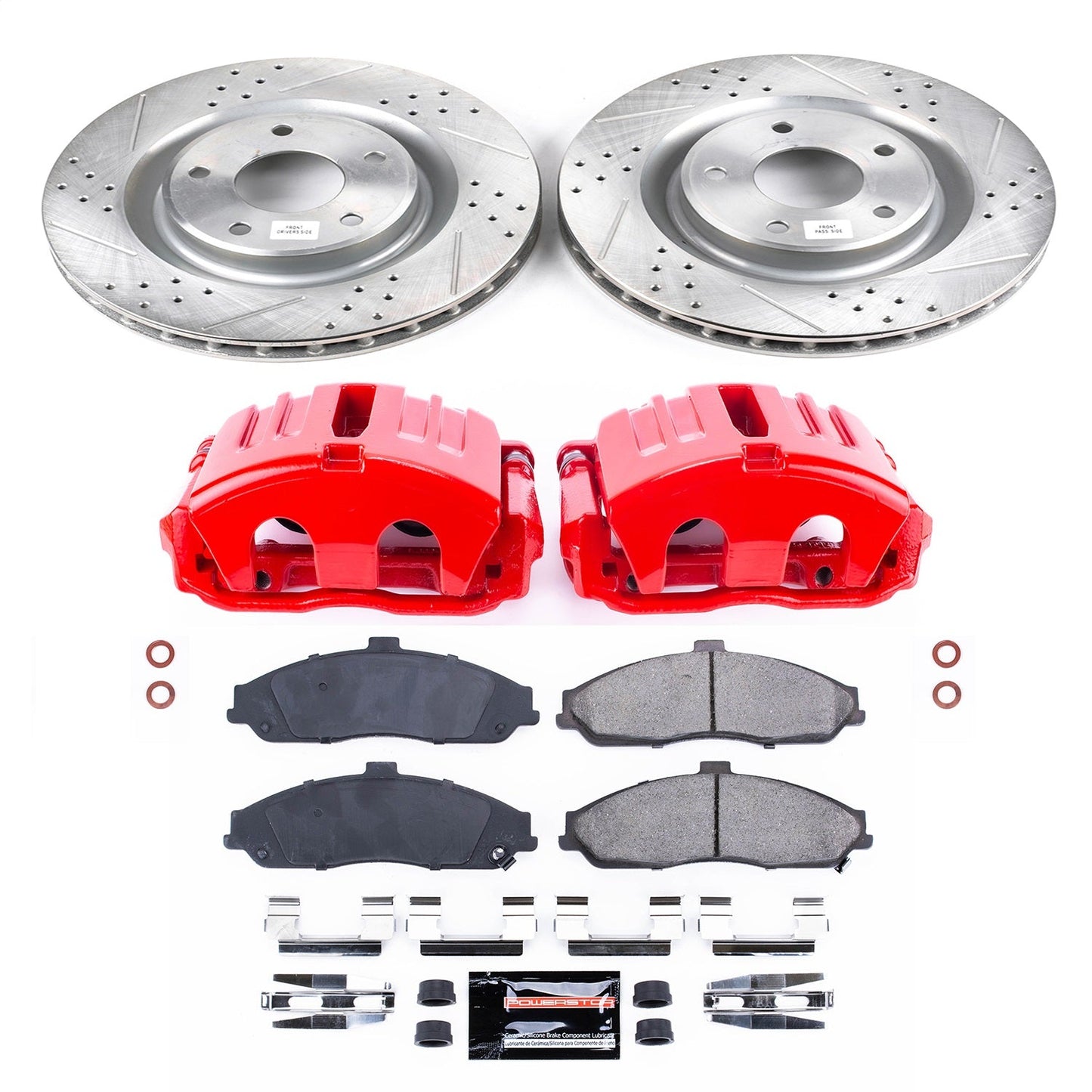 PowerStop Front Z23 Evolution Sport Brake Kit w/ Calipers | Chevrolet Corvette (2005–2013) (KC1417B)