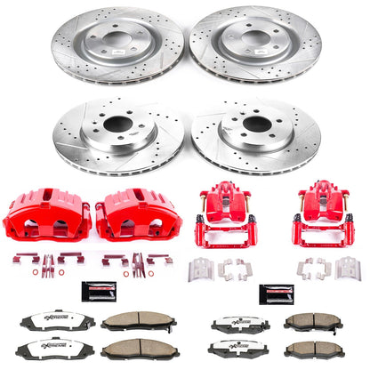 PowerStop Front & Rear Z26 Street Warrior Brake Kit w/ Calipers | Chevrolet Corvette 2005–2013 (KC1418B-26)