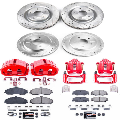 PowerStop Front & Rear Z23 Evolution Sport Brake Kit w/ Calipers | Chevrolet Corvette 2005–2013 (KC1418B)