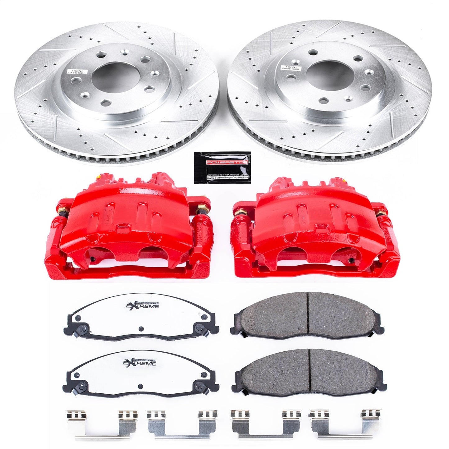 PowerStop Front Z26 Street Warrior Brake Kit w/ Calipers | Cadillac CTS (2003–2007) (KC1419-26)