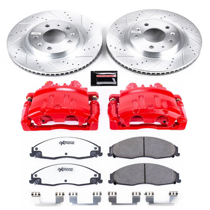 PowerStop Front Z26 Street Warrior Brake Kit w/ Calipers | Cadillac CTS (2003–2007) (KC1419-26)