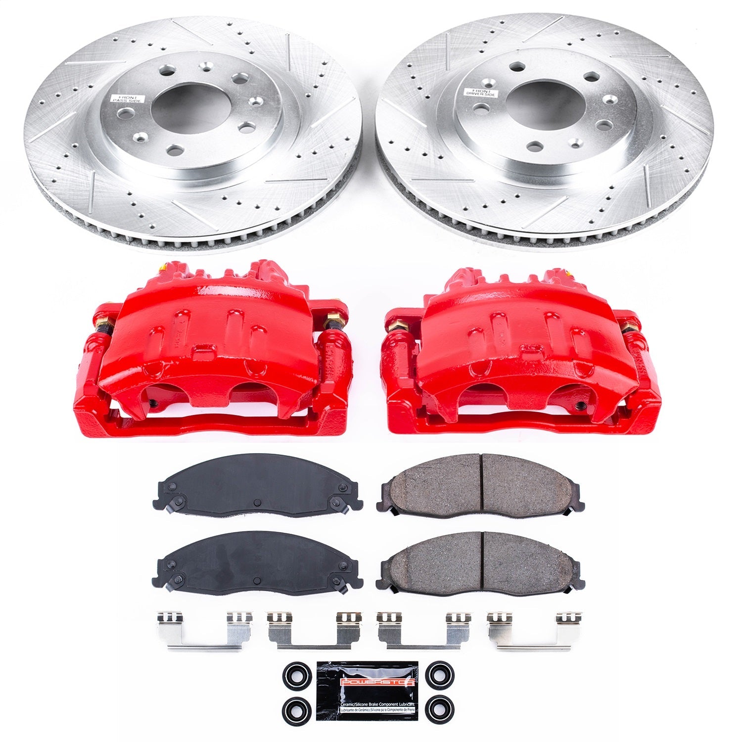 PowerStop Front Z23 Evolution Sport Brake Kit w/ Calipers | Cadillac CTS (2003–2007) (KC1419)