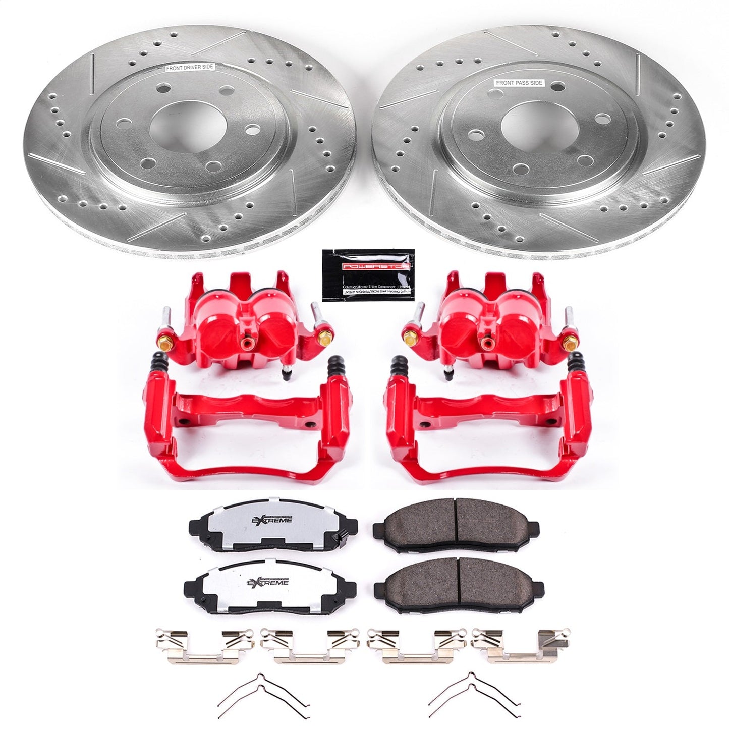 PowerStop Front Z36 Truck & Tow Kit w/ Calipers | Suzuki Equator (2009–2012) (KC142-36)