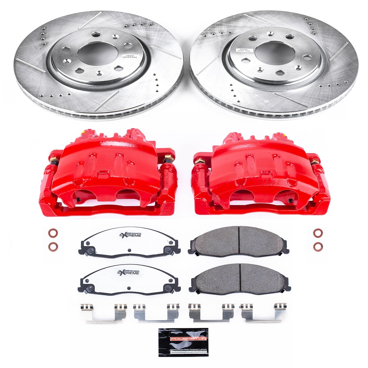 PowerStop Front Z26 Street Warrior Brake Kit w/ Calipers | Cadillac CTS (2003–2005) (KC1423-26)