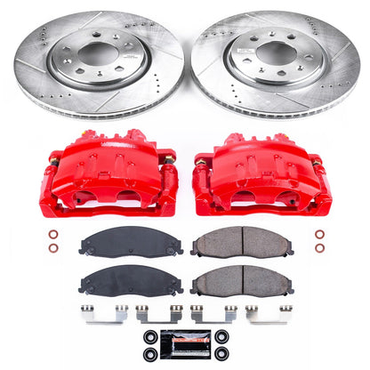 PowerStop Front Z23 Evolution Sport Brake Kit w/ Calipers | Cadillac CTS (2003–2005) (KC1423)