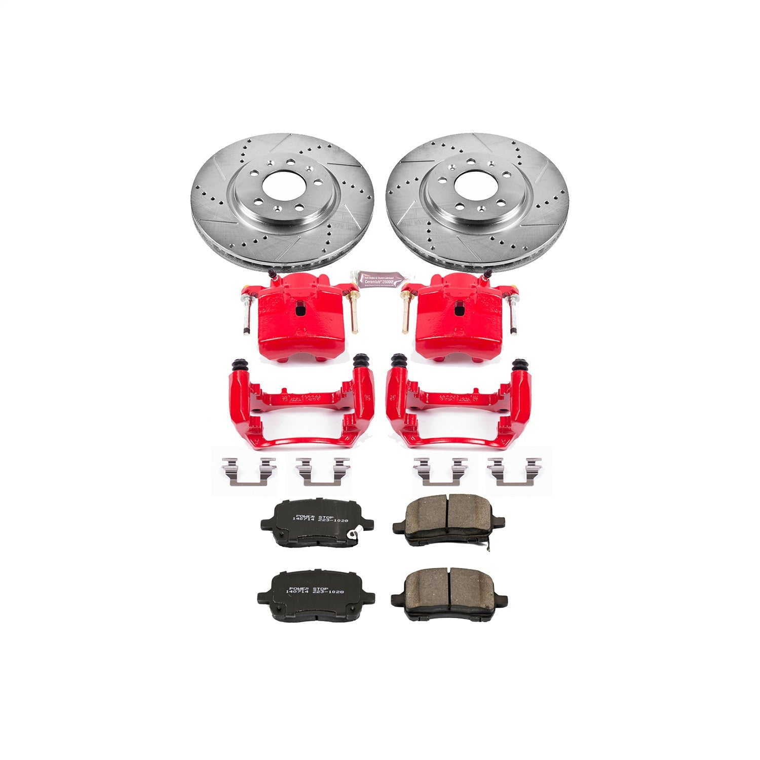 PowerStop Front Z23 Evolution Sport Brake Kit w/ Calipers | Pontiac Solstice (2006–2009) (KC1433)