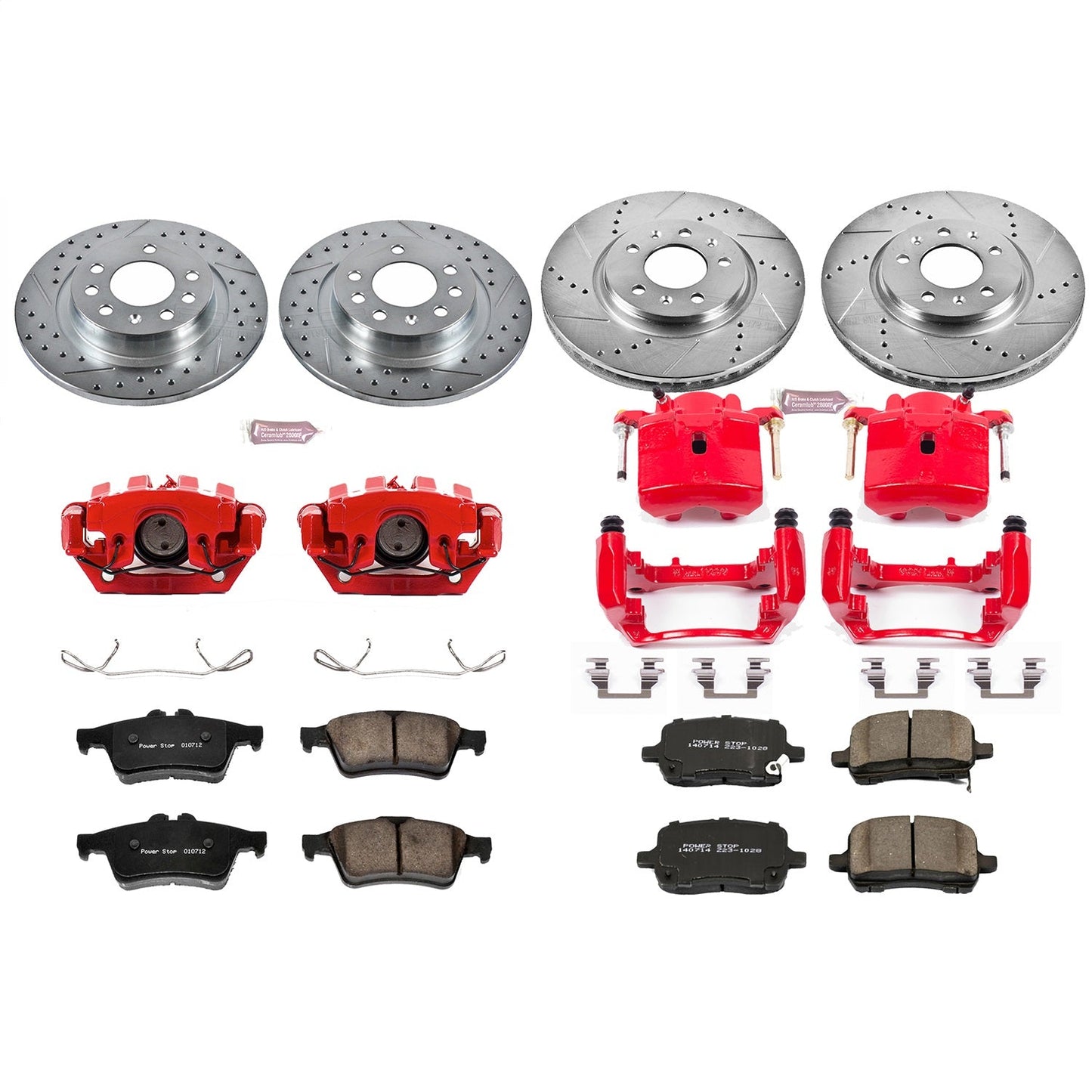 PowerStop Front & Rear Z23 Evolution Sport Brake Kit w/ Calipers | Pontiac Solstice (2006–2009) (KC1434)