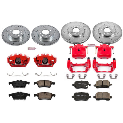 PowerStop Front & Rear Z23 Evolution Sport Brake Kit w/ Calipers | Pontiac Solstice (2006–2009) (KC1434)