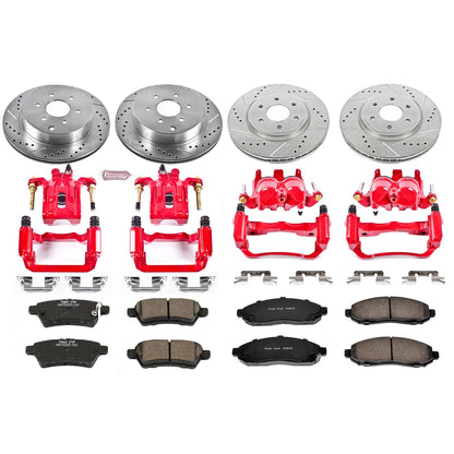 PowerStop Front & Rear Z23 Evolution Sport Brake Kit w/ Calipers | Nissan Pathfinder (2005–2012) (KC144)